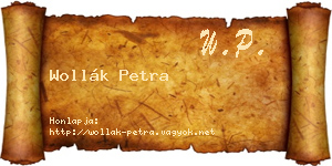 Wollák Petra névjegykártya